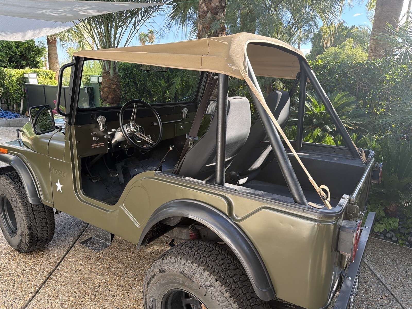 Green 1972 Jeep CJ Convertible