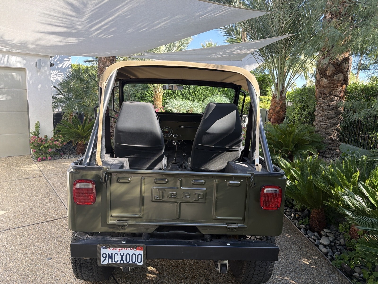 Green 1972 Jeep CJ Convertible