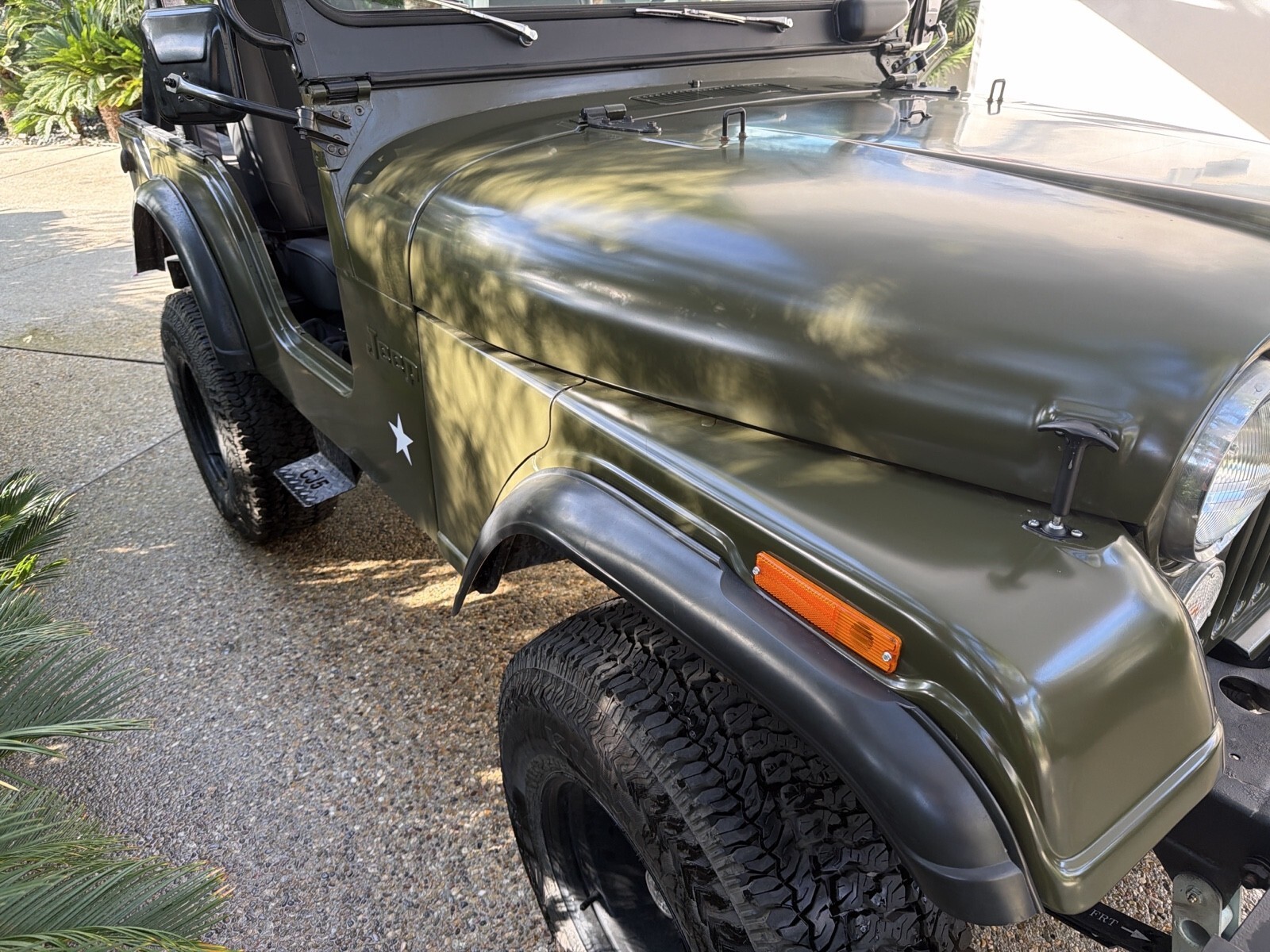 Green 1972 Jeep CJ Convertible