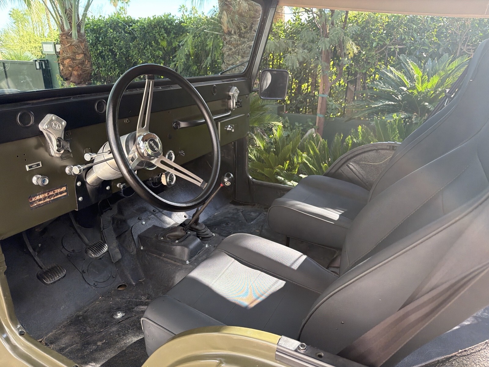 Green 1972 Jeep CJ Convertible