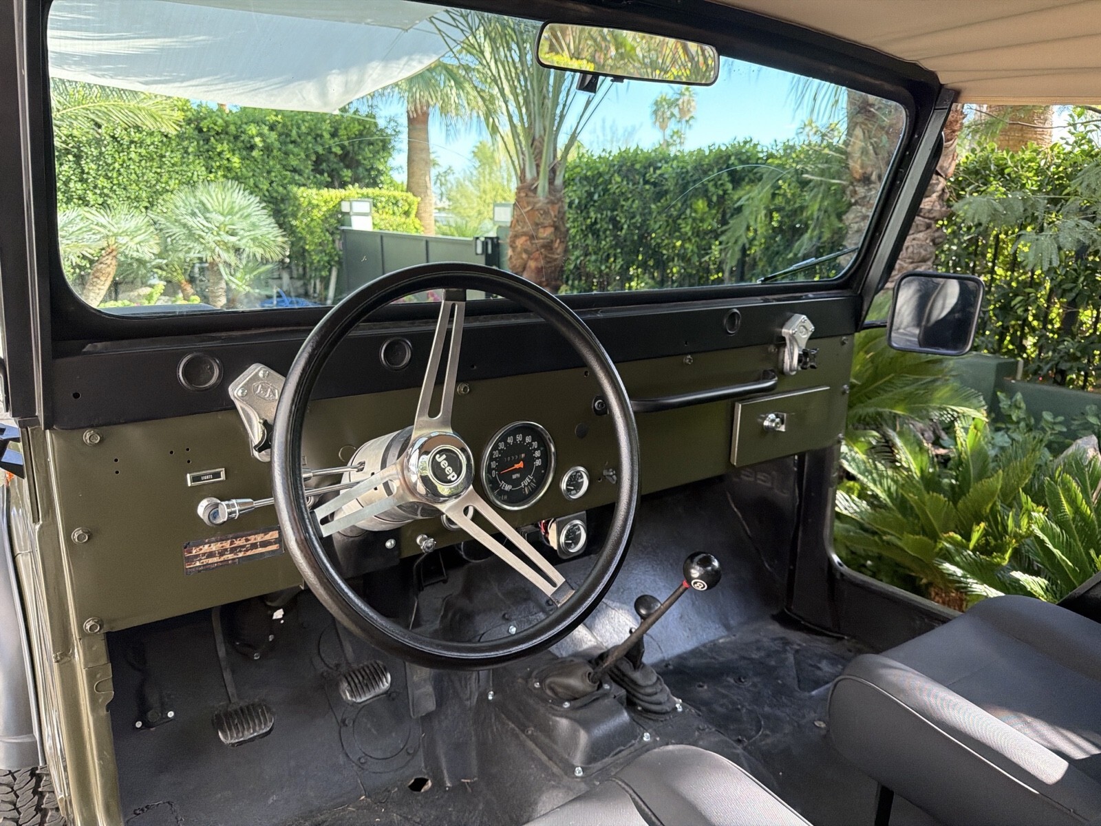 Green 1972 Jeep CJ Convertible
