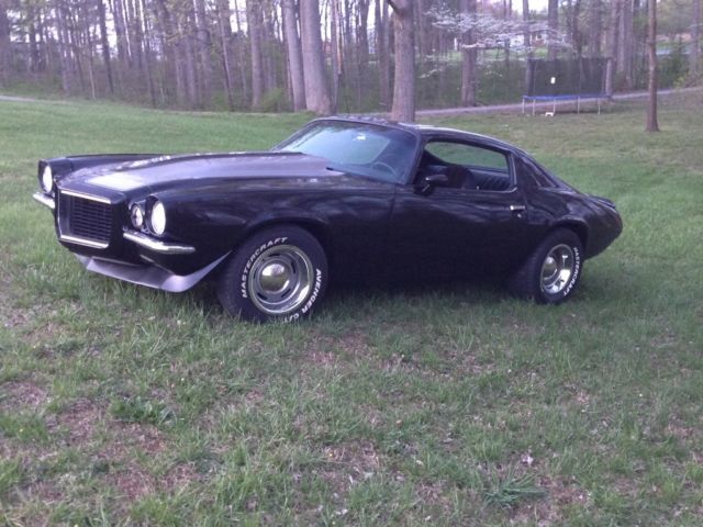 Black 1972 Chevrolet Camaro Coupe with Black interior