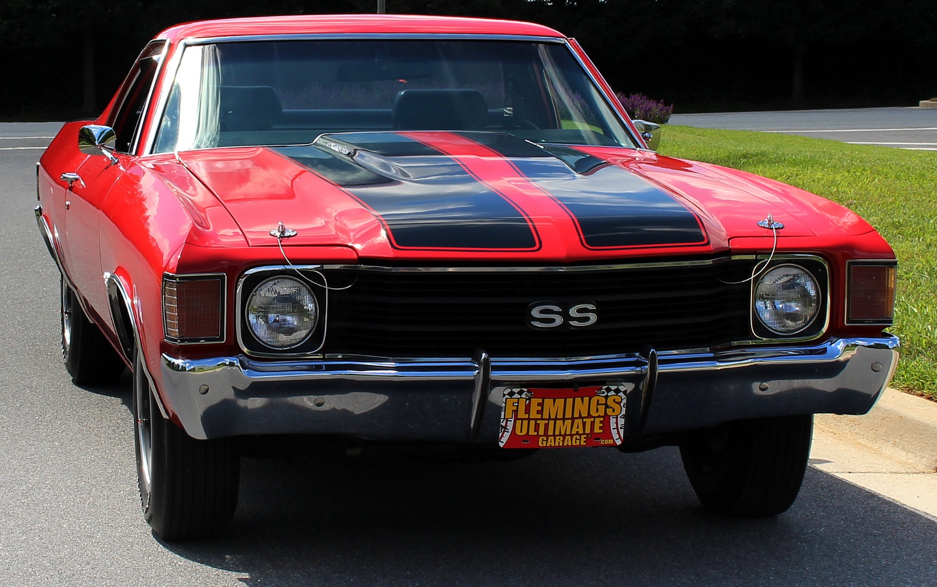Black 1972 Chevrolet El Camino with Black interior