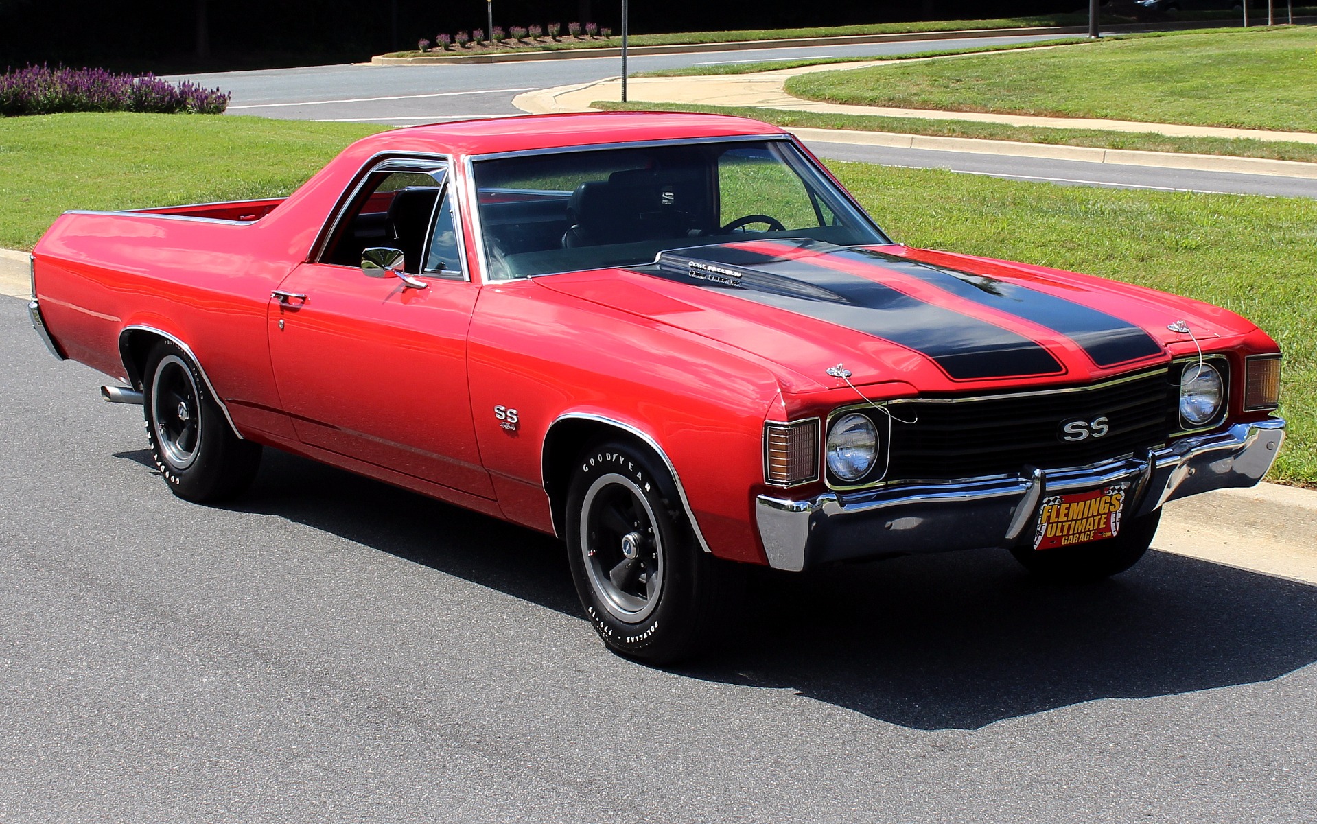 Black 1972 Chevrolet El Camino with Black interior