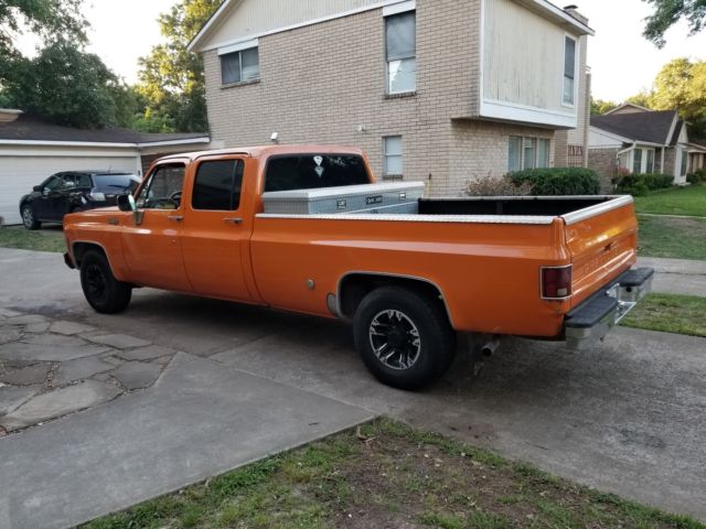 Orange 1973 Chevrolet Other Pickups Extended Crew Cab Pickup with Tan interior