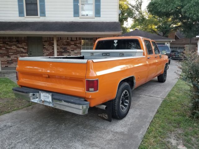 Orange 1973 Chevrolet Other Pickups Extended Crew Cab Pickup with Tan interior