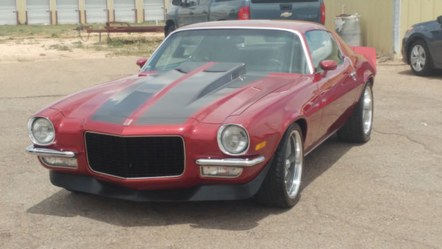 Burgundy 1973 Chevrolet Camaro with Black interior