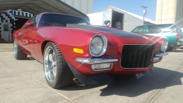 Burgundy 1973 Chevrolet Camaro with Black interior