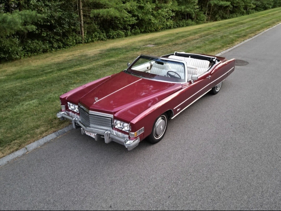 Red 1974 Cadillac Eldorado Convertible