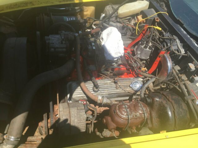 Yellow 1974 Chevrolet Corvette Coupe with Black interior