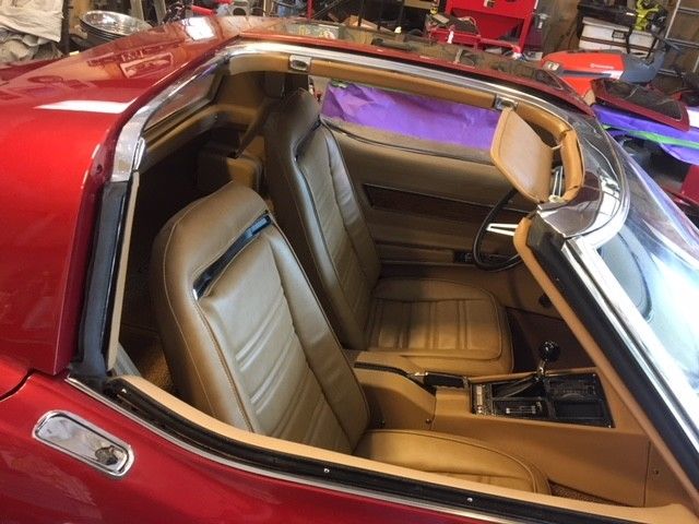 Red 1974 Chevrolet Corvette Coupe with Tan interior