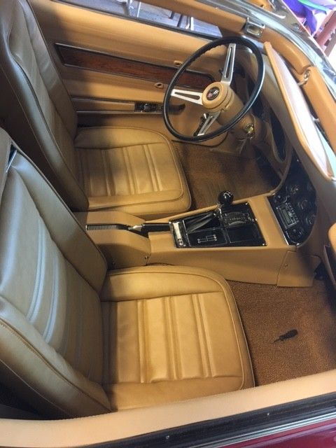 Red 1974 Chevrolet Corvette Coupe with Tan interior
