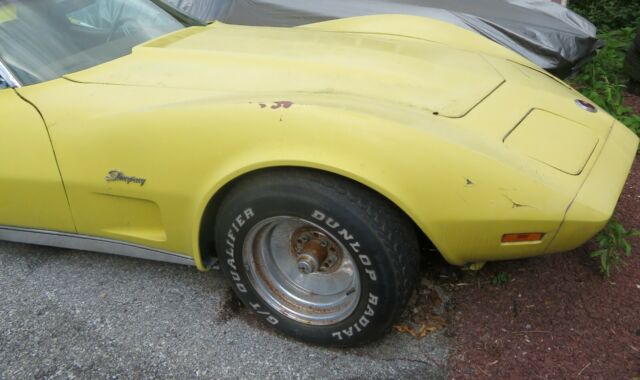 Yellow 1974 Chevrolet Corvette Coupe T TOP with Tan interior