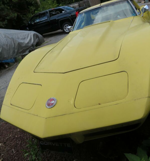 Yellow 1974 Chevrolet Corvette Coupe T TOP with Tan interior