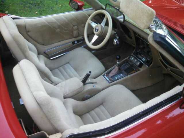 Red 1974 Chevrolet Corvette Convertible with Tan interior