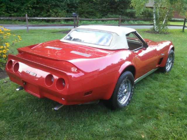 Red 1974 Chevrolet Corvette Convertible with Tan interior