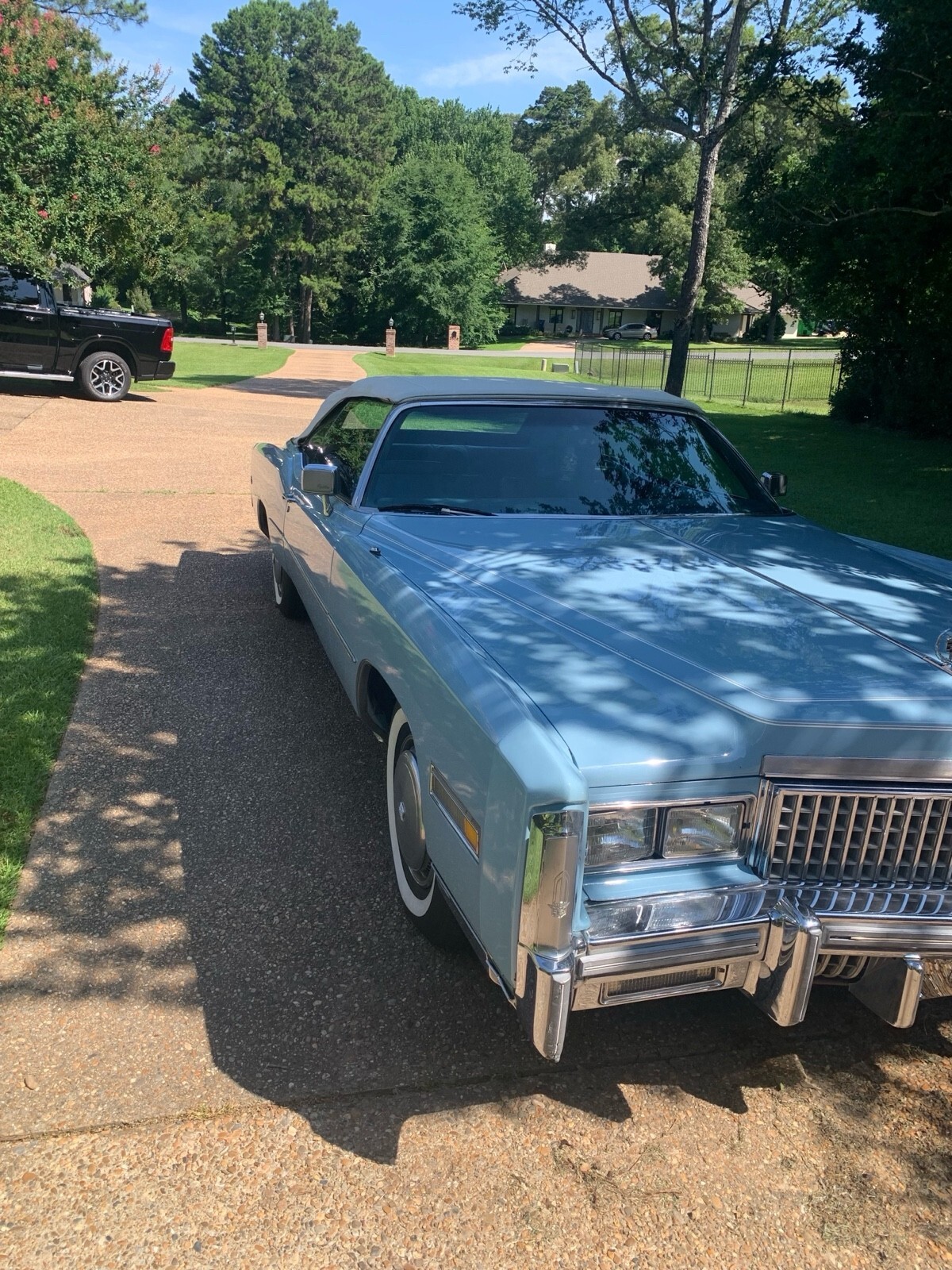 Blue 1975 Cadillac Eldorado Convertible