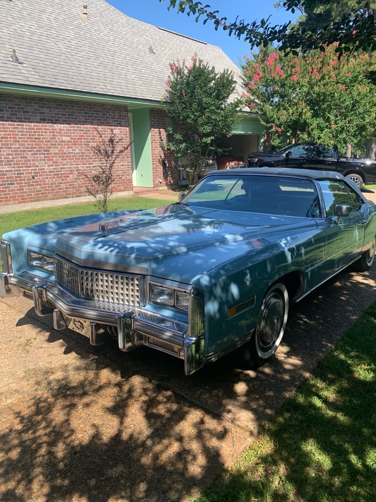 Blue 1975 Cadillac Eldorado Convertible