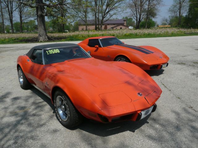 Orange 1975 Chevrolet Corvette Convertible