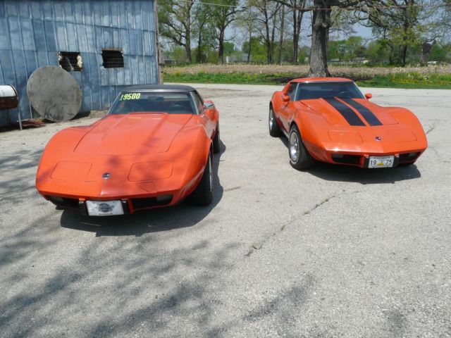 Orange 1975 Chevrolet Corvette Convertible
