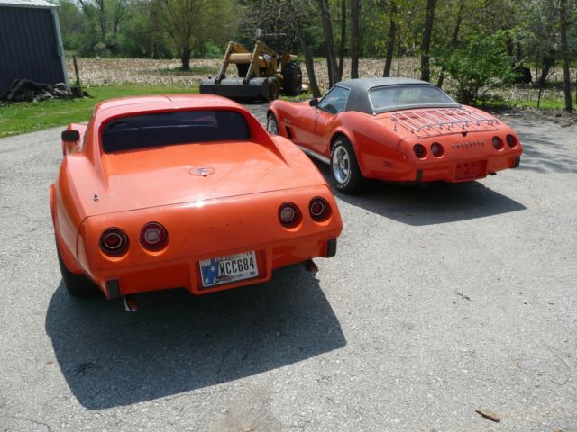 Orange 1975 Chevrolet Corvette Convertible