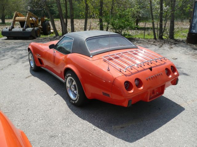 Orange 1975 Chevrolet Corvette Convertible