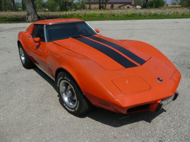 Orange 1975 Chevrolet Corvette Convertible