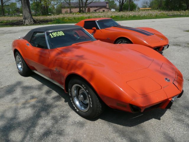 Orange 1975 Chevrolet Corvette Convertible