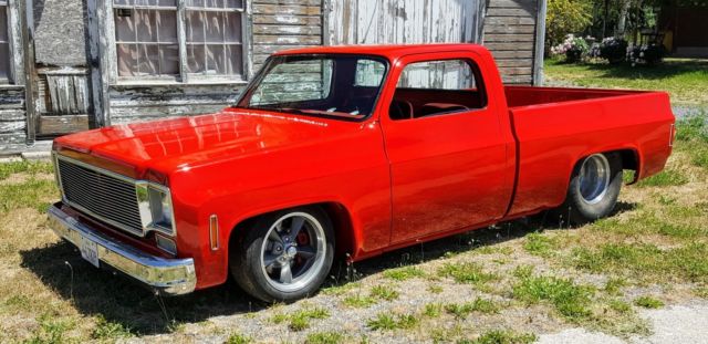 Red 1976 Chevrolet C-10 Cab & Chassis with Red interior