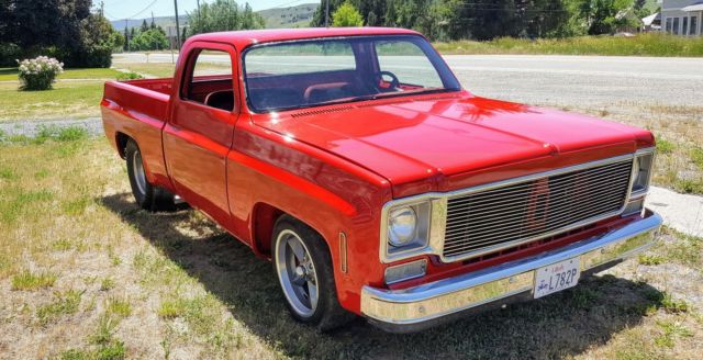 Red 1976 Chevrolet C-10 Cab & Chassis with Red interior