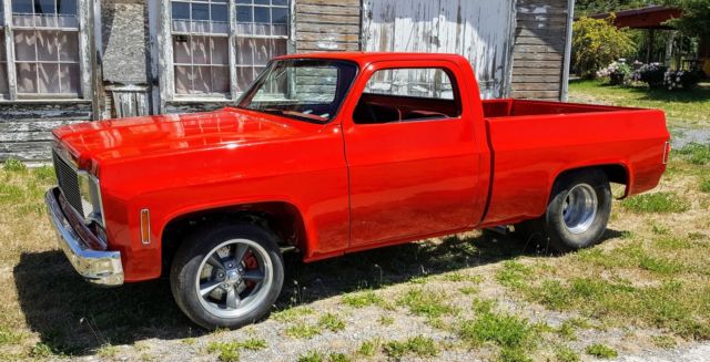 Red 1976 Chevrolet C-10 Cab & Chassis with Red interior