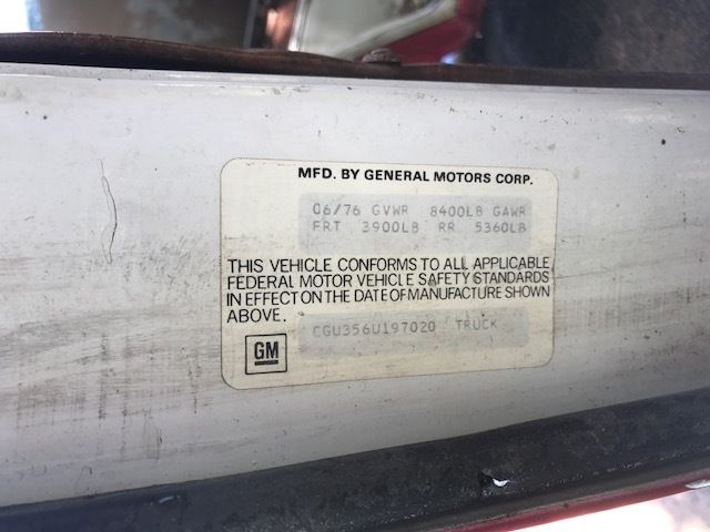 Red 1976 Chevrolet Other Cargo Van with Tan interior