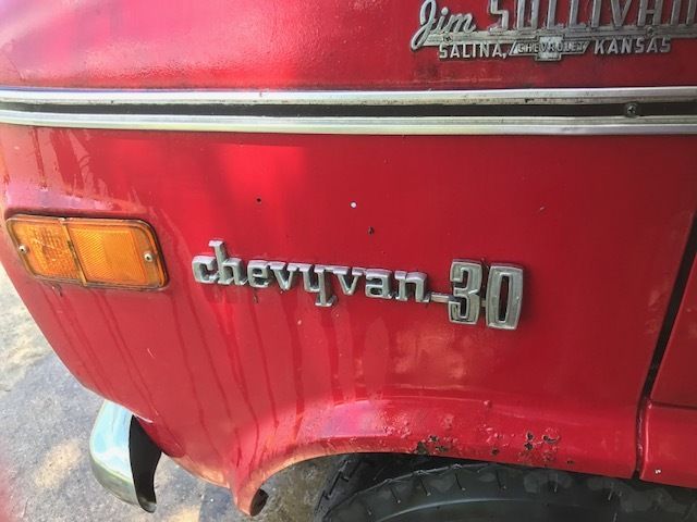 Red 1976 Chevrolet Other Cargo Van with Tan interior