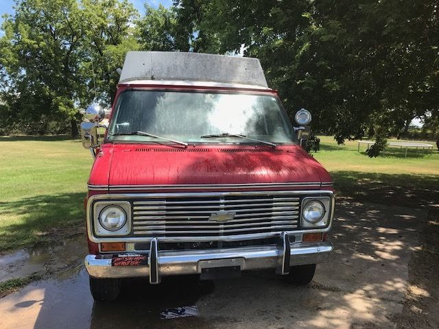 Red 1976 Chevrolet Other Cargo Van with Tan interior
