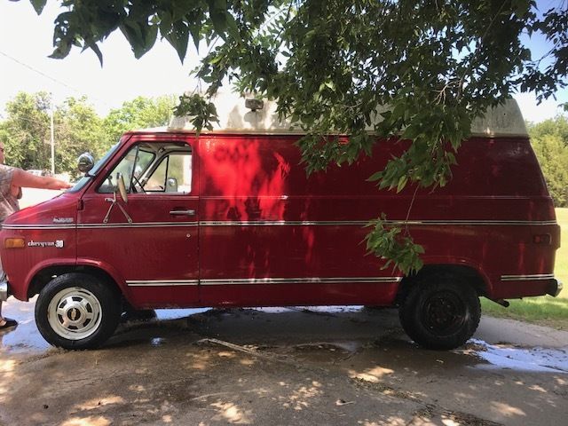 Red 1976 Chevrolet Other Cargo Van with Tan interior