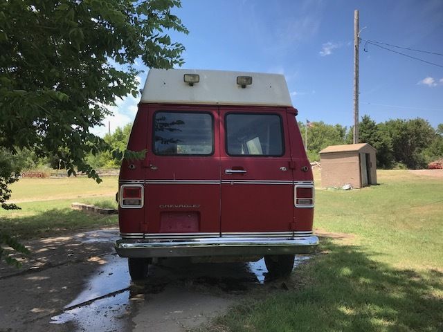 Red 1976 Chevrolet Other Cargo Van with Tan interior