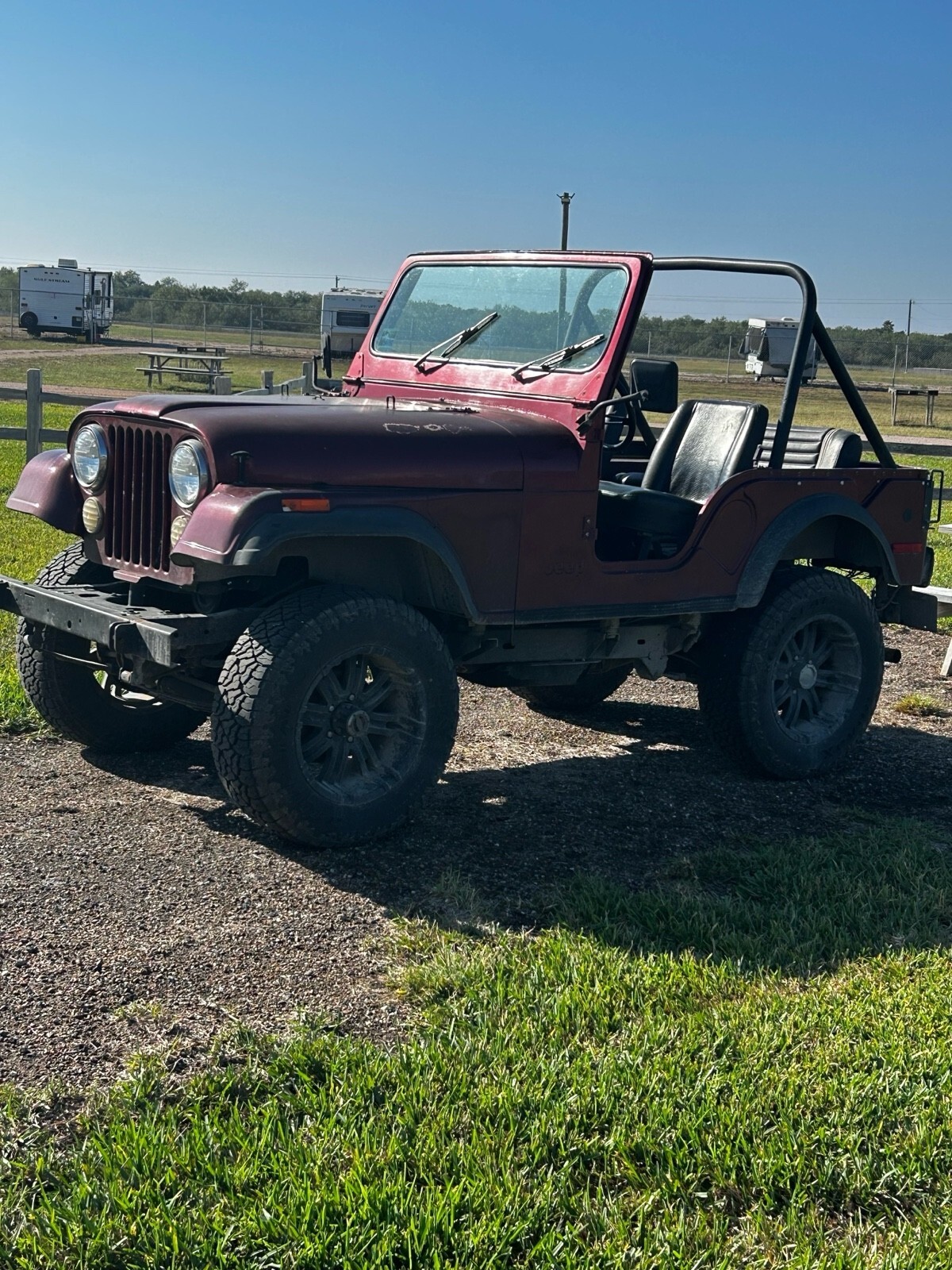 Red 1976 Jeep CJ5