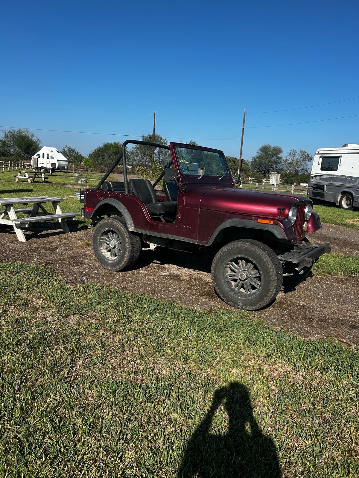 Red 1976 Jeep CJ5