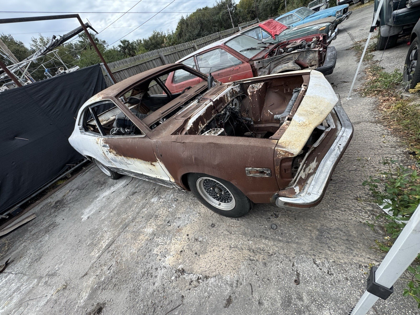 White 1976 Mazda RX-3 Compact with Black interior