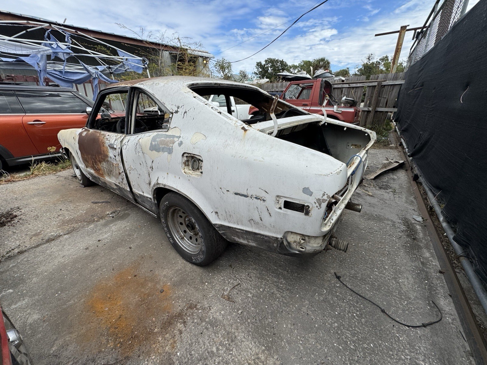 White 1976 Mazda RX-3 Compact with Black interior