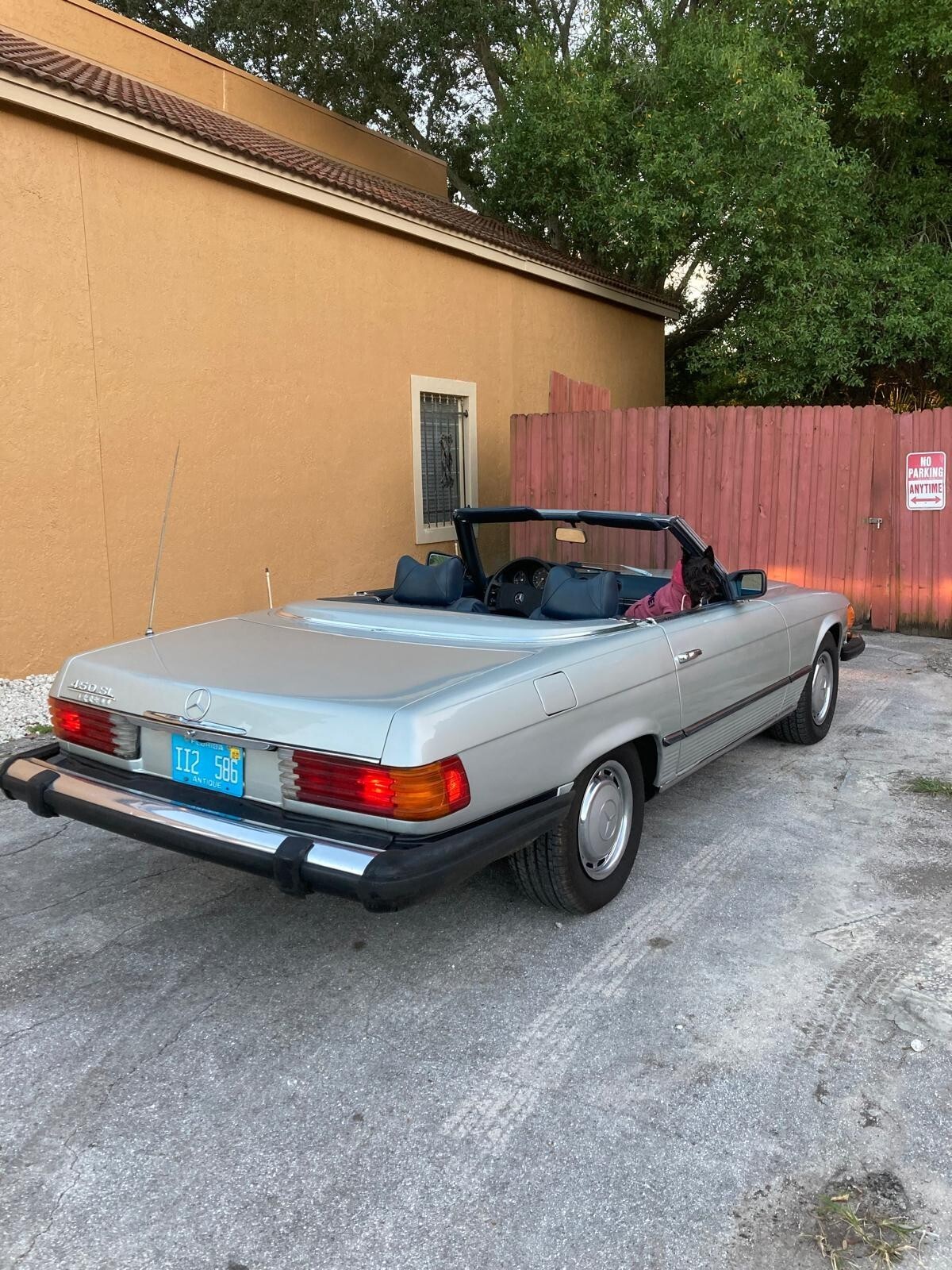 Gray 1977 Mercedes-Benz SL-Class Convertible with Black interior