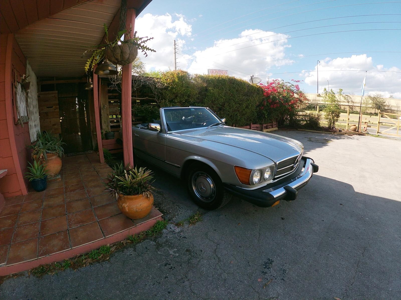 Gray 1977 Mercedes-Benz SL-Class Convertible with Black interior