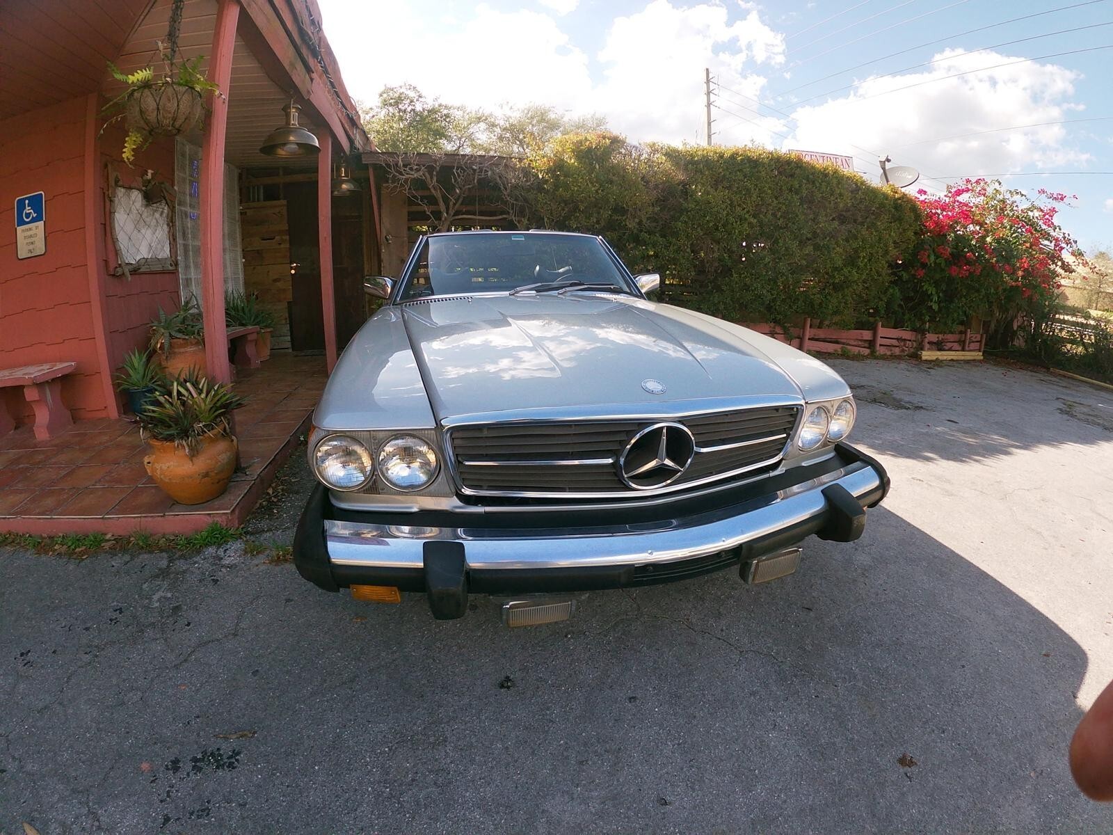 Gray 1977 Mercedes-Benz SL-Class Convertible with Black interior