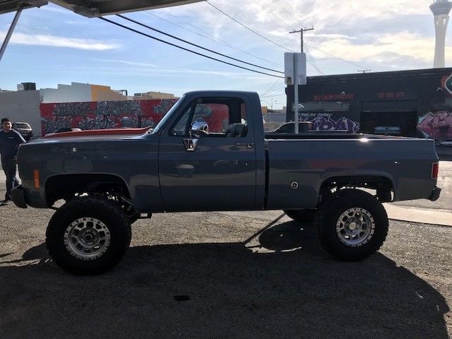 Gray 1977 Chevrolet C-10 Pickup with Black interior