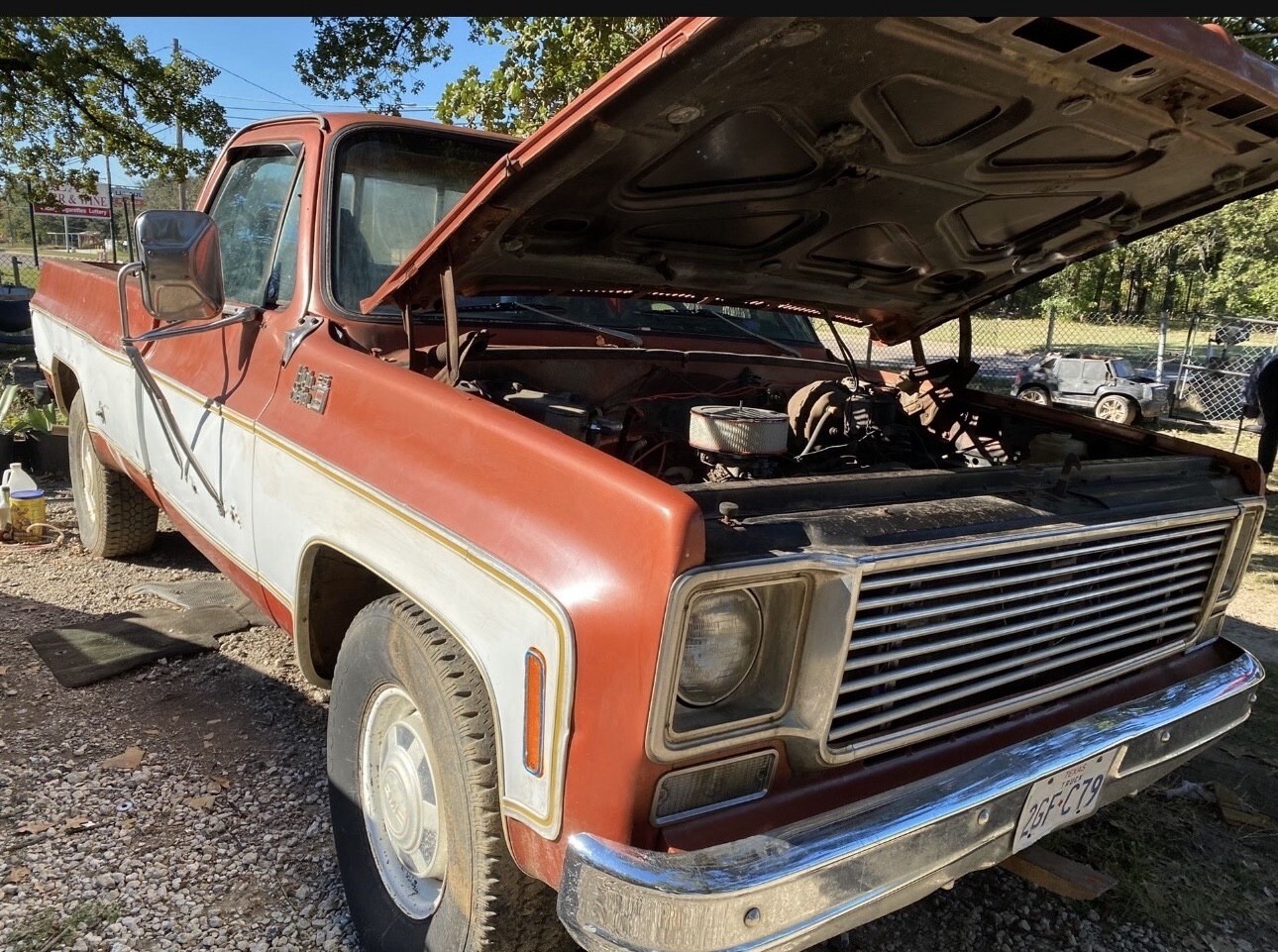 Orange 1977 GMC Pickup