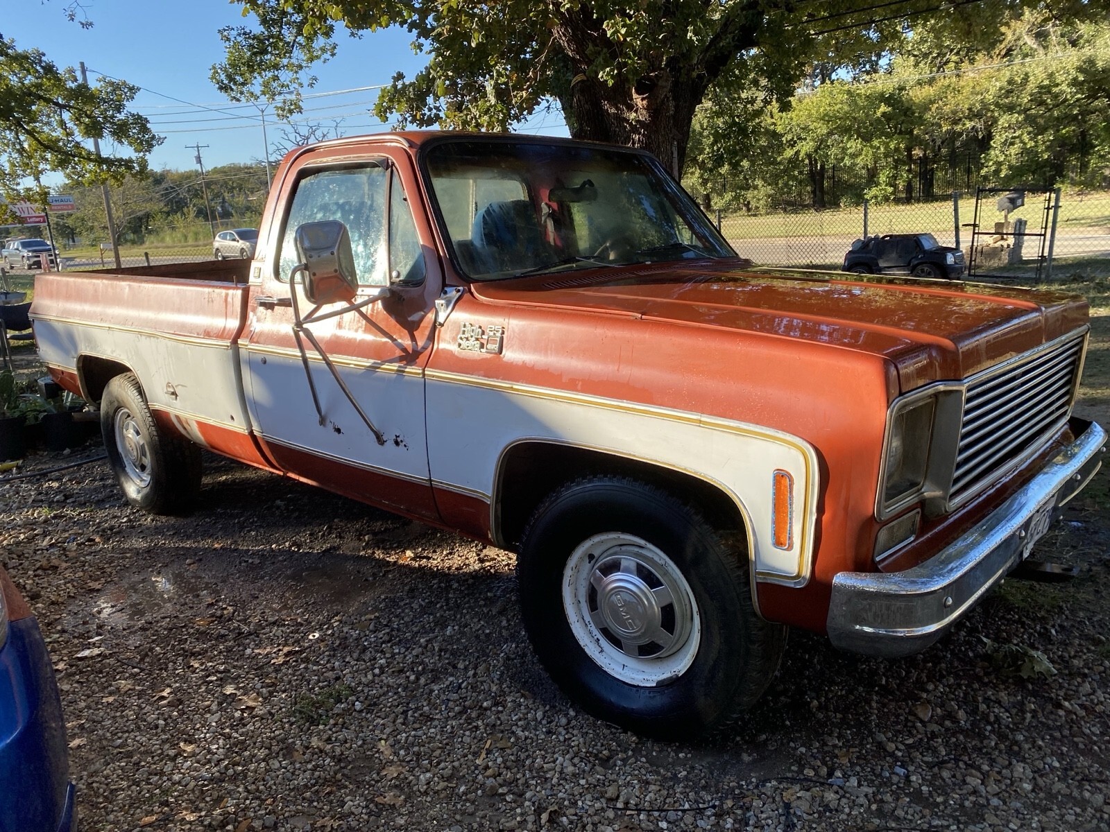 Orange 1977 GMC Pickup