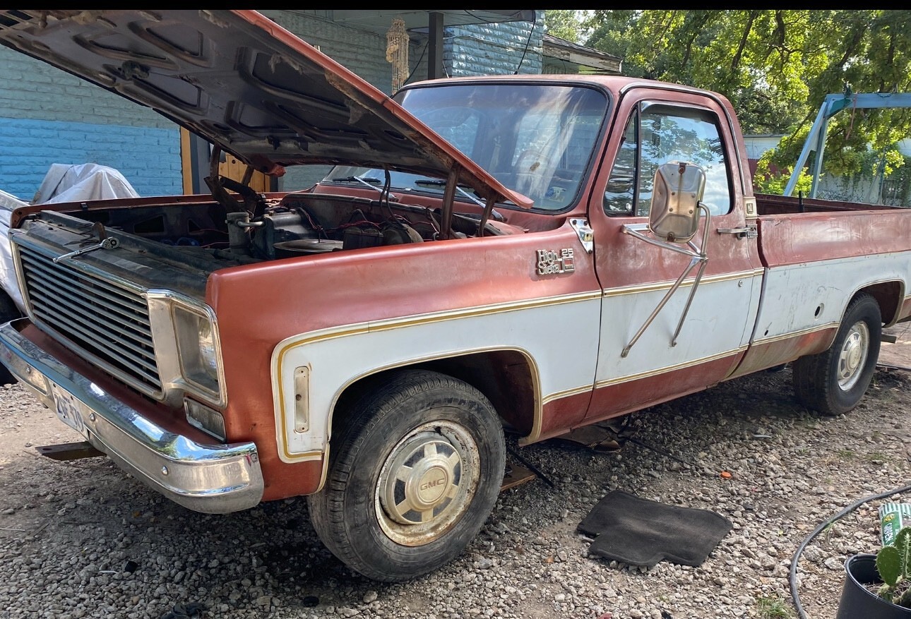 Orange 1977 GMC Pickup