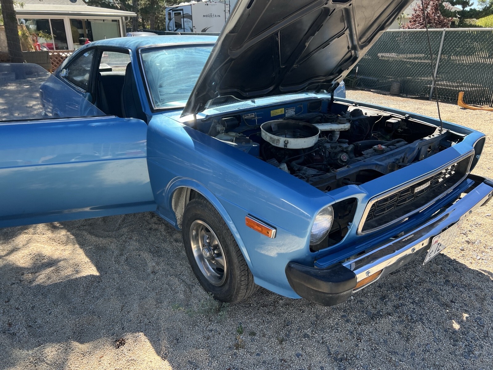 Blue 1977 Toyota Corolla