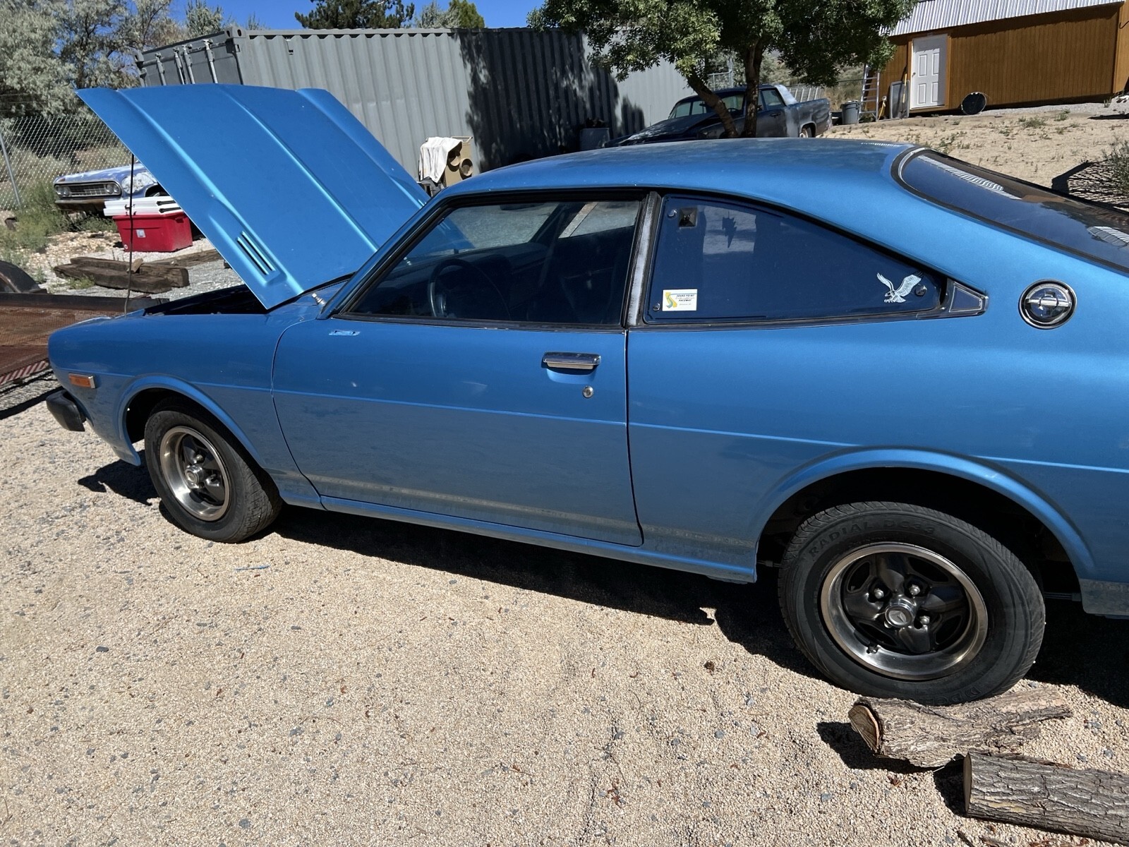 Blue 1977 Toyota Corolla