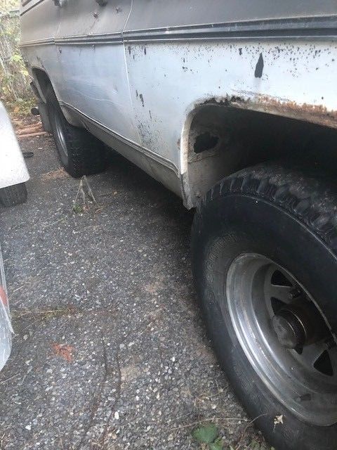 Gray 1978 Chevrolet Blazer Standard Cab Pickup with Red interior